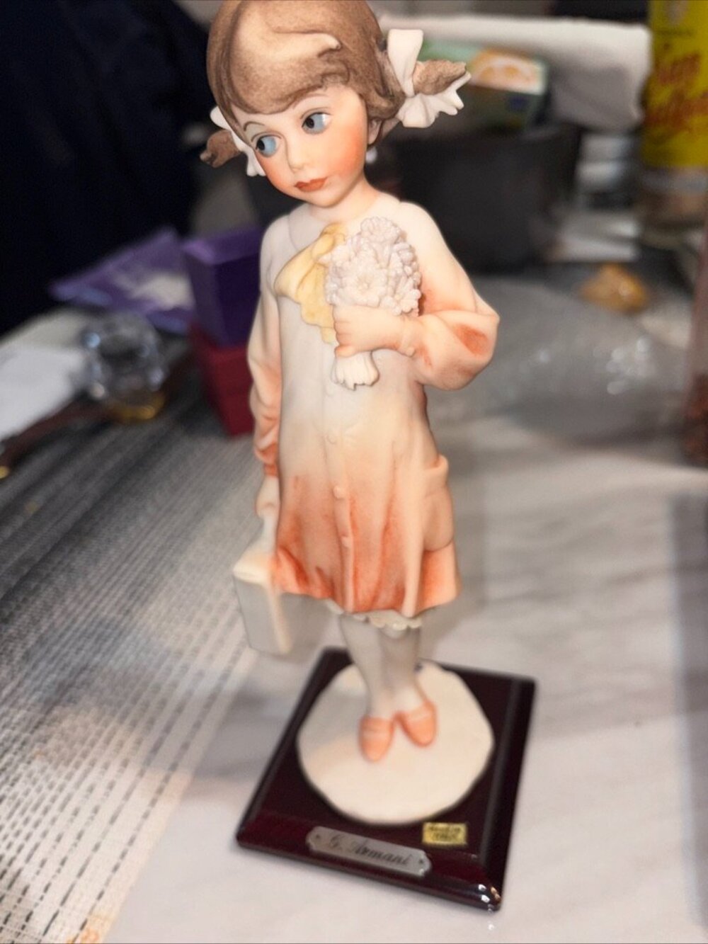 Giuseppe Armani Magic Memories First Day of School Girl Figurine 1986 Florence